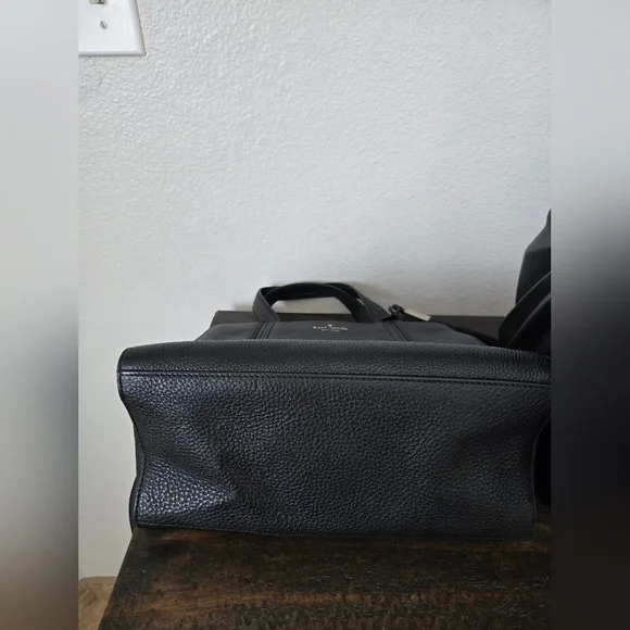 Kate Spade Grey Street Dominque Black Satchel with Gold Accents - Picture 10 of 12